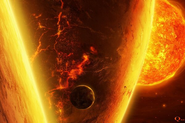 Cosmic Red Sun photo