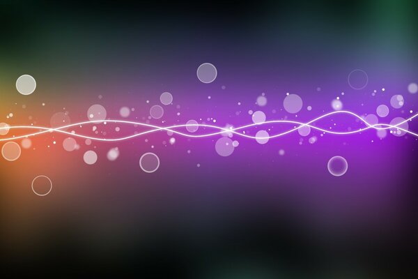 Illustration of an echo wave on a multicolored background