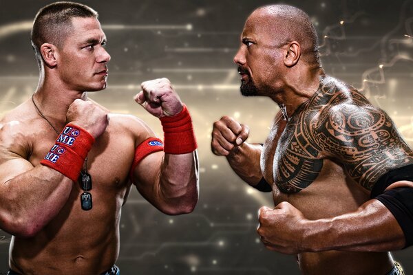 Rock Johnson vs John cena