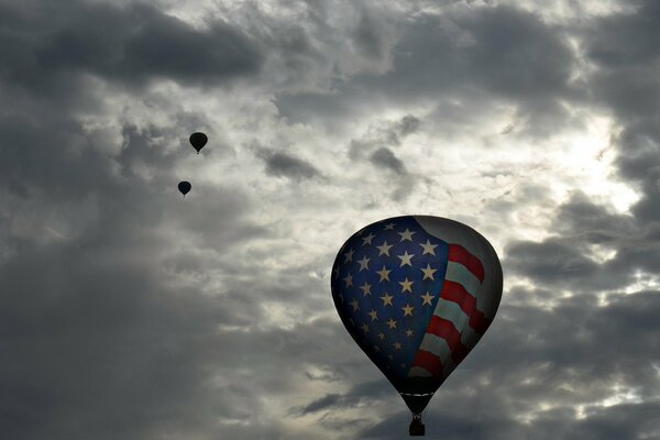 Balon w stylu flagi USA