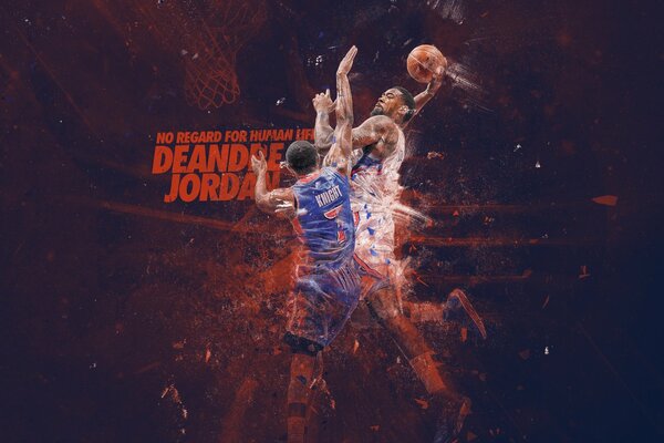 Basketball players Deandre Jordan and Brandon Knight