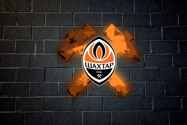 The logo of the Shakhtar football club