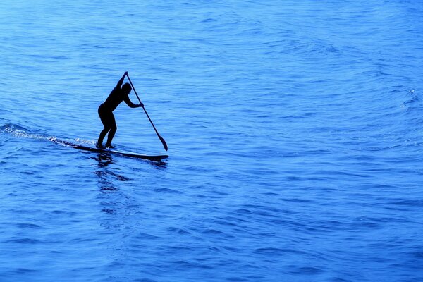 Sea sports on the waves