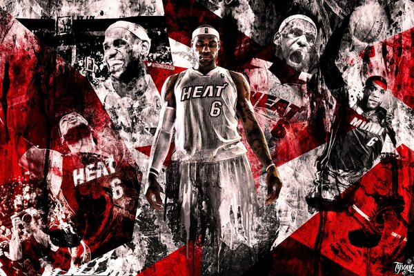 Background with lebron James from miami