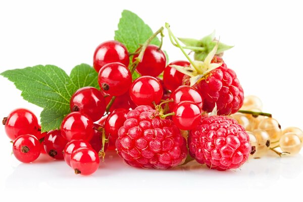 Vitamin charge. Natural vitamins from the garden. Garden berries. Bright colors of summer. Abundance of colors