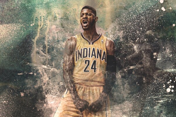 Paul George de la NBA al estilo de los indios