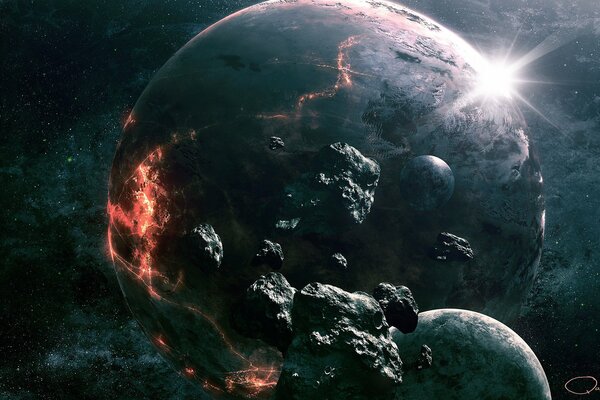 This is how planets die from meteorites