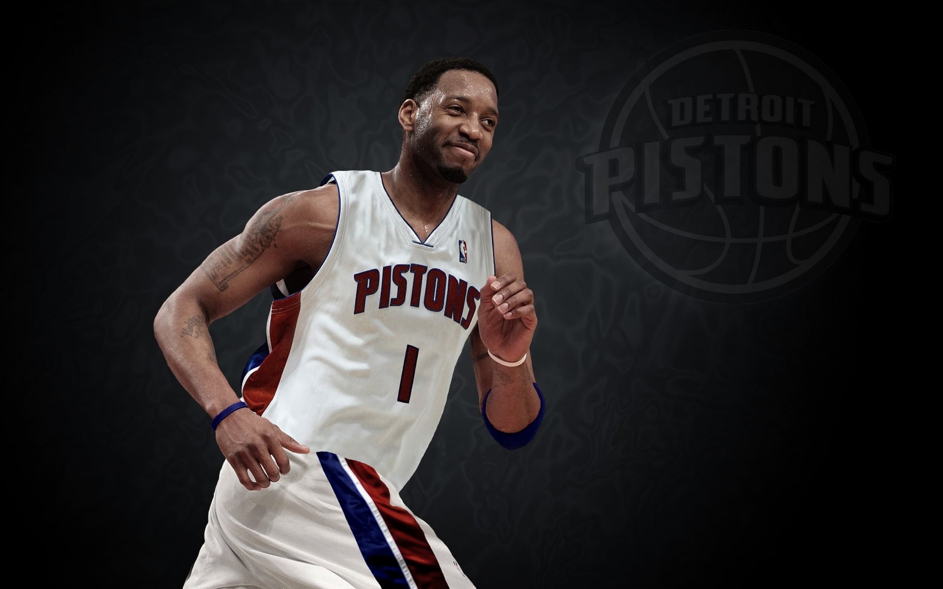 tracy mcgrady detroit pistons - nba jugador fondo baloncesto tatuaje