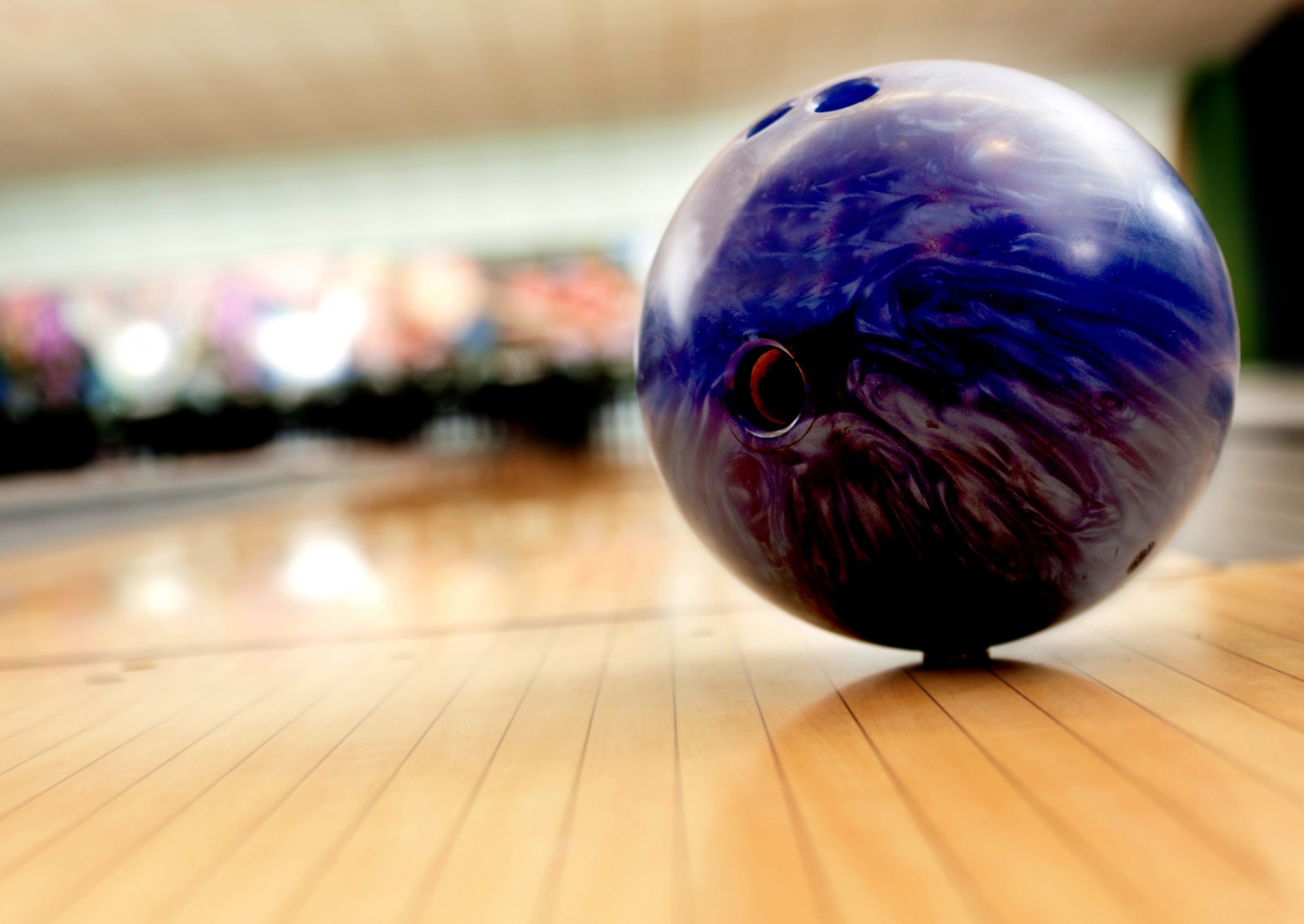 bowling ball blurred background