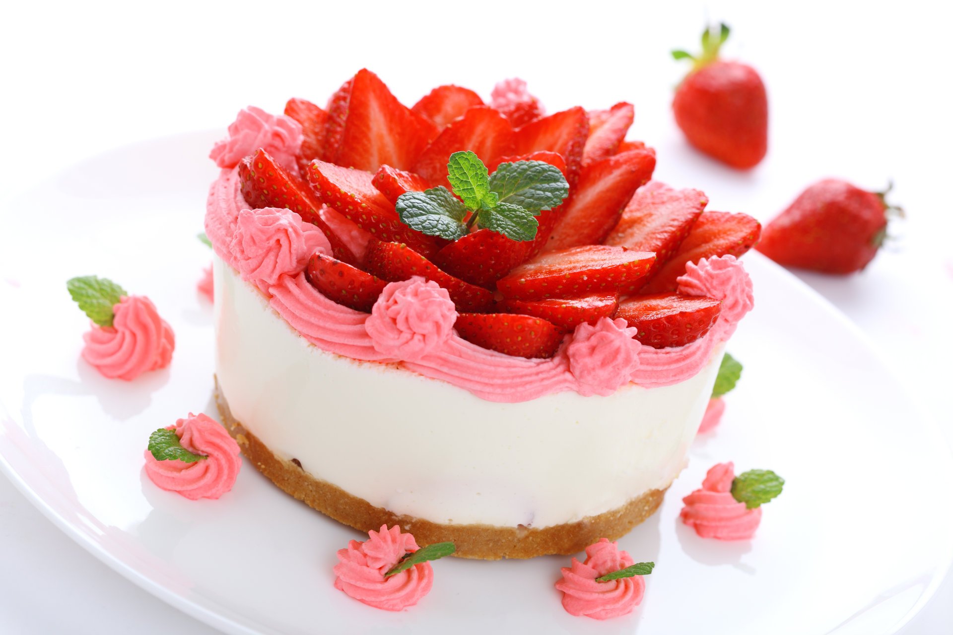 torta fragola dolce crema dessert bacche