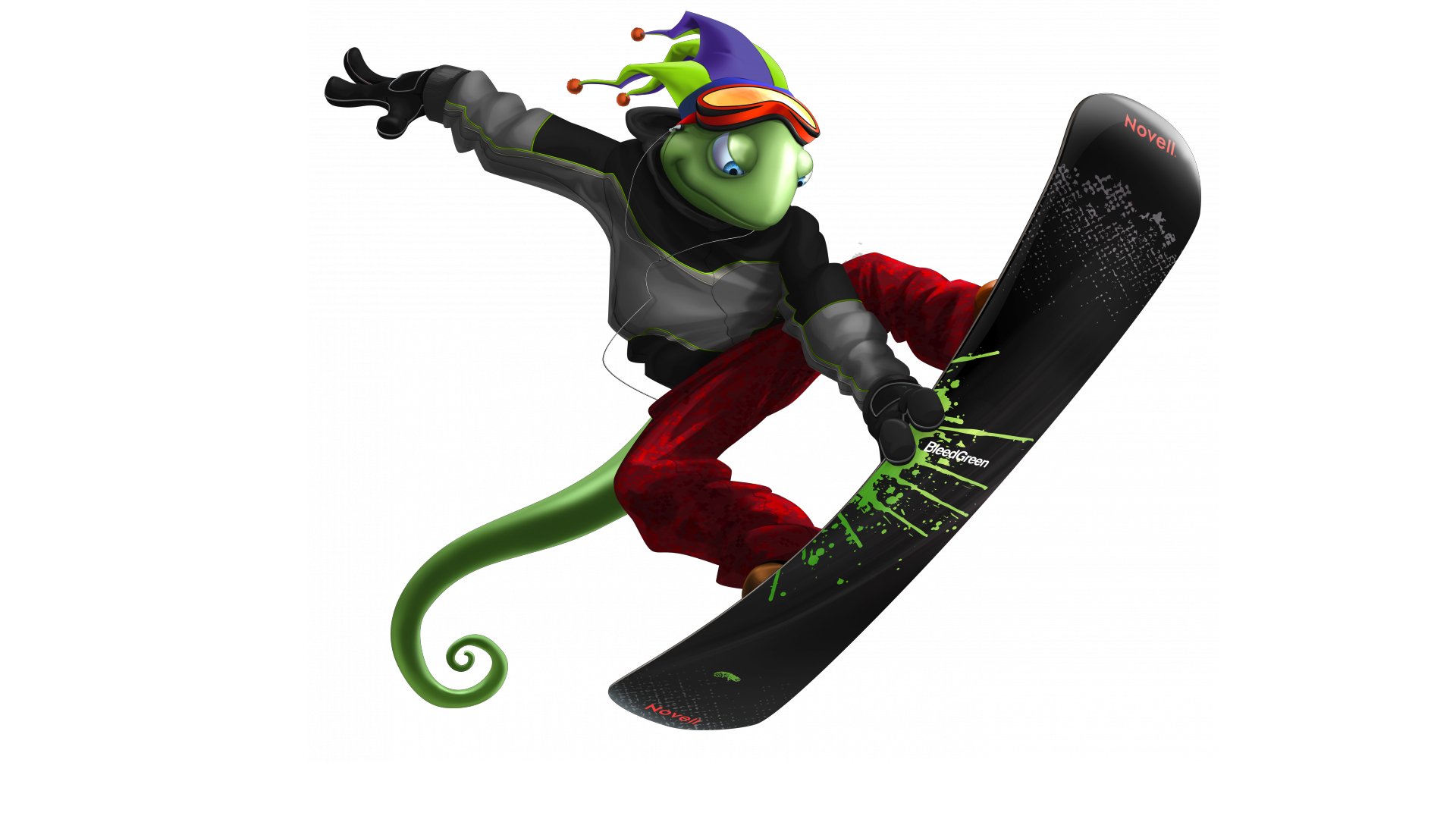 snowboarder novell lagarto suse linux geeko