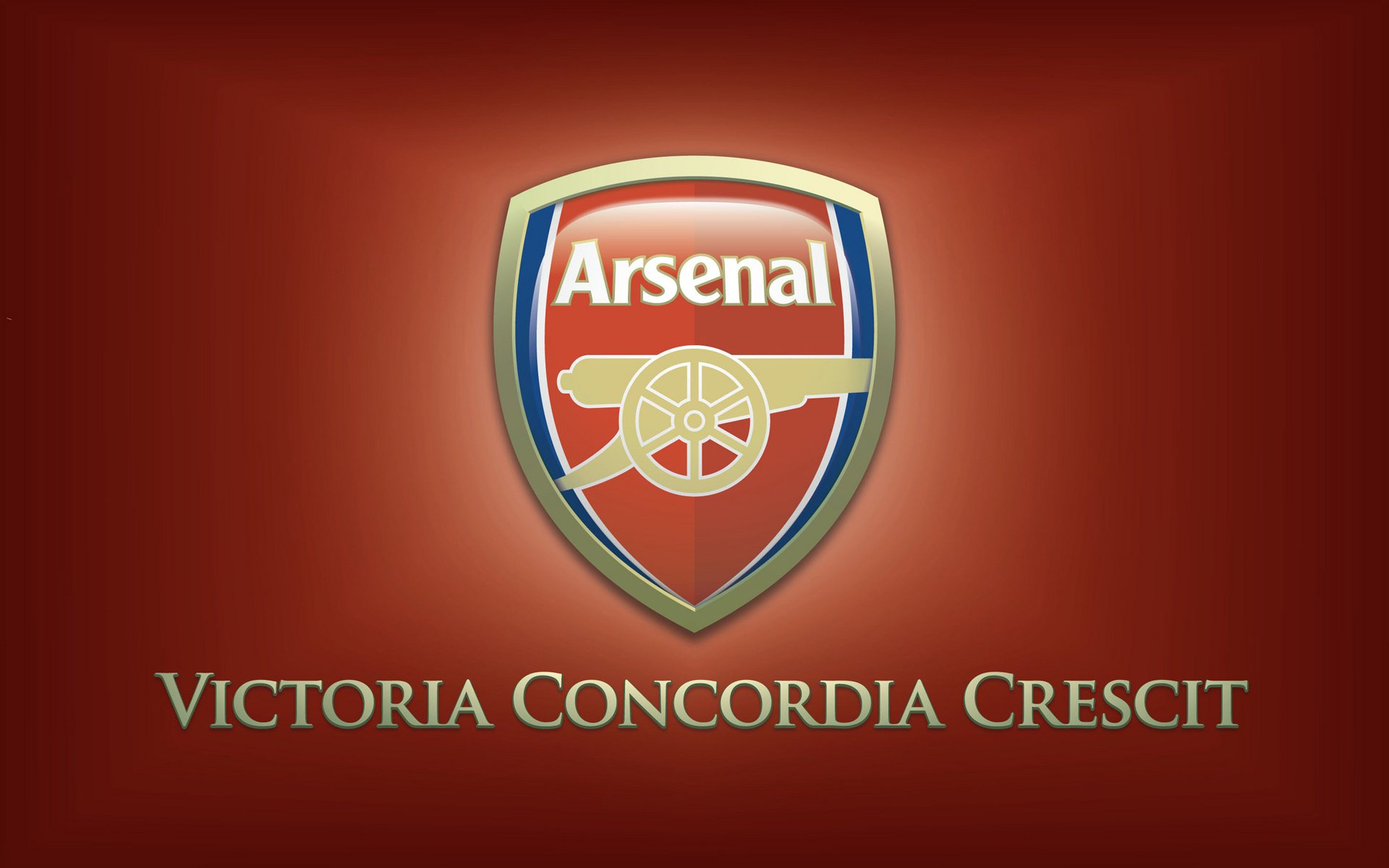 arsenal football club gunners emblem logo inscription slogan victoria concordia crescit victory comes from harmony