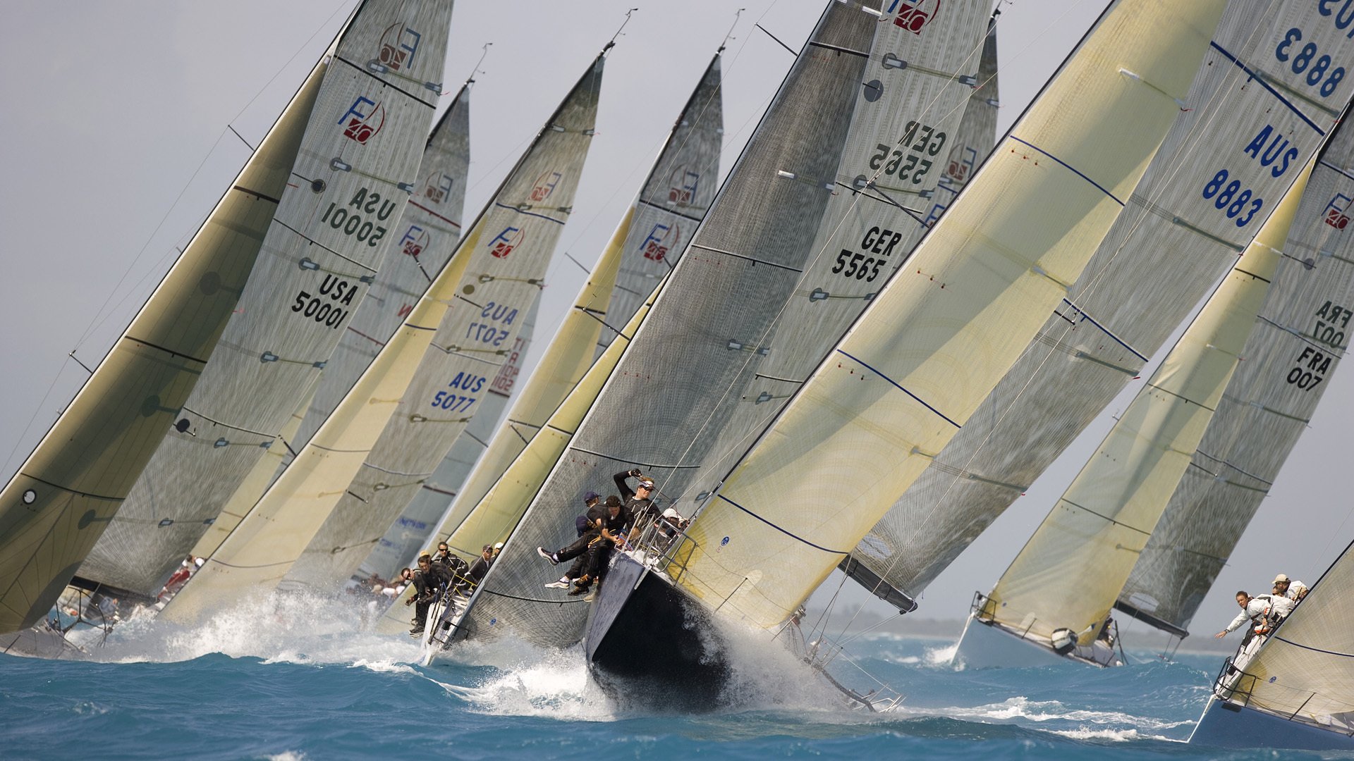 regata carrera yate viento olas florida miami