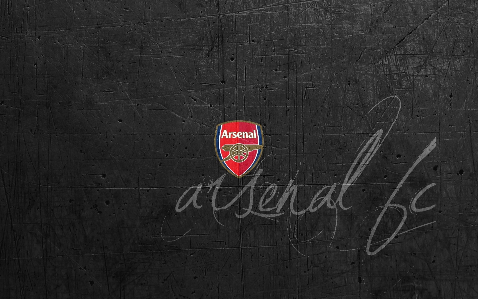 arsenal club de football gunners emblème logo inscription fond