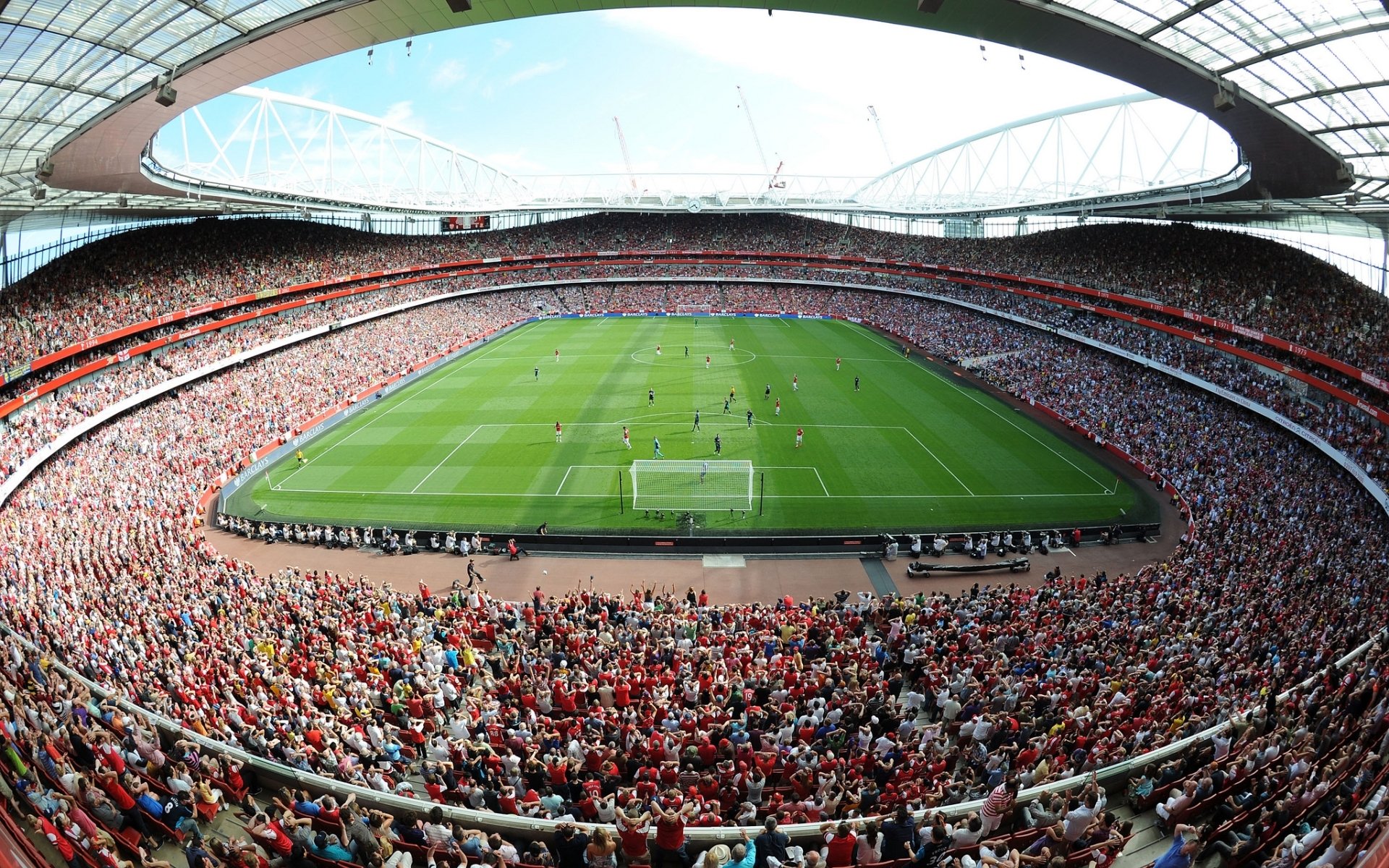 emirates stadion emirates feld tribüne fans arsenal fußballverein gunners himmel