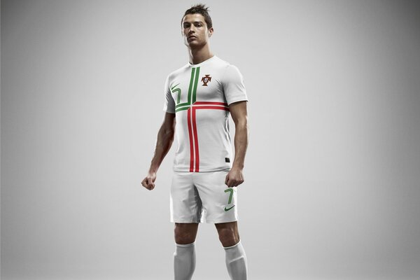 Presentación del uniforme de fútbol en Portugal