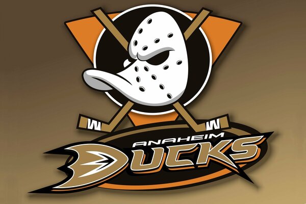 The logo of the Anaheim Ducks hockey team