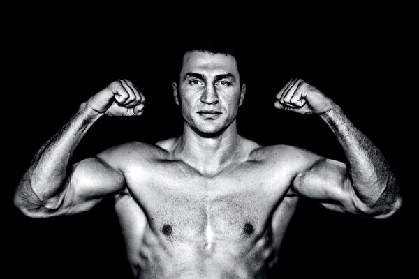 Campione di boxe con uno sguardo severo-Vladimir Klitschko