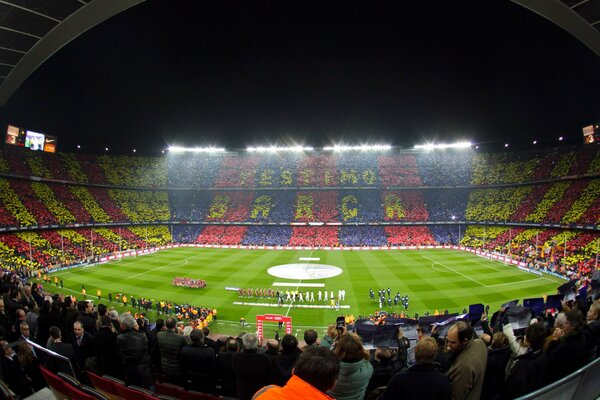 Stadion w Barcelonie na meczu finałowym