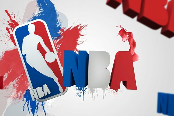Красочный логотип лиги баскетбола