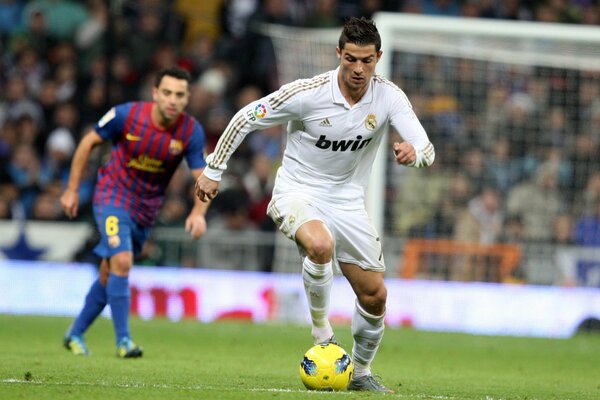 Cristiano Ronaldo tente pour le Real Madrid