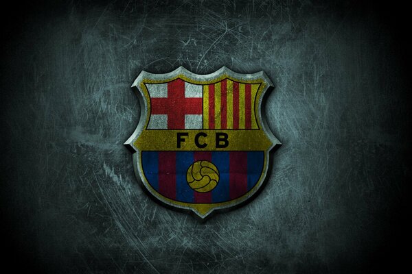 The emblem of FC Barcelona in Spain