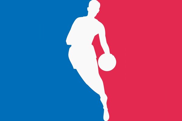 The famous NBA basketball logo