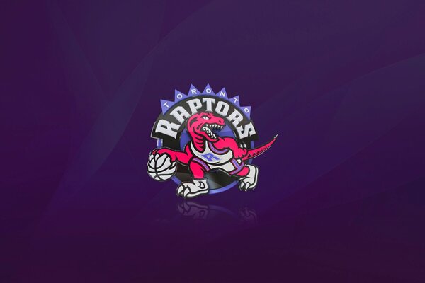 NBA basket logo predators Toronto dinosauro palla viola texture minimalismo sport