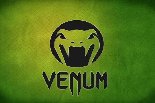 Emblema Venum sobre fondo verde