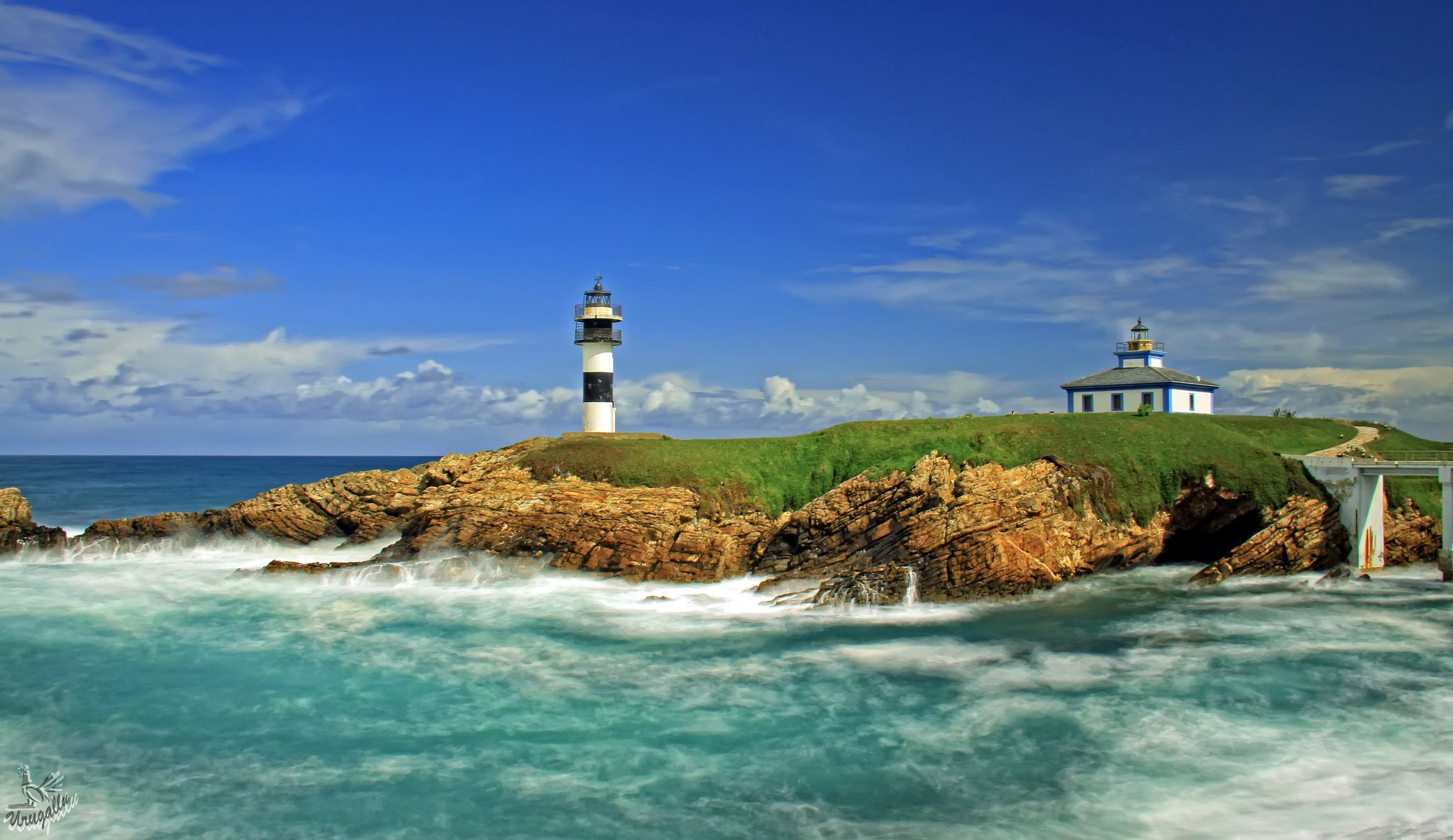 ribadeo spagna spagna faro mare isola