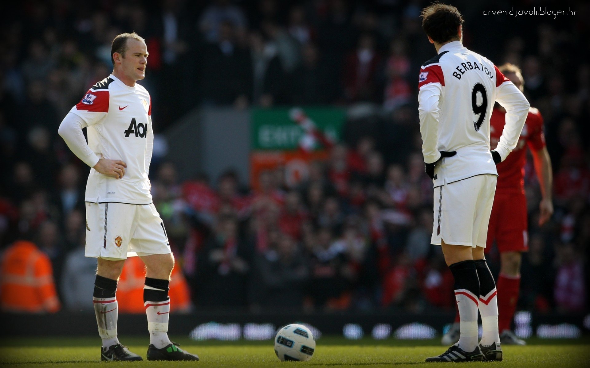 wayne rooney berbatov manchester united premier league inglaterra fútbol