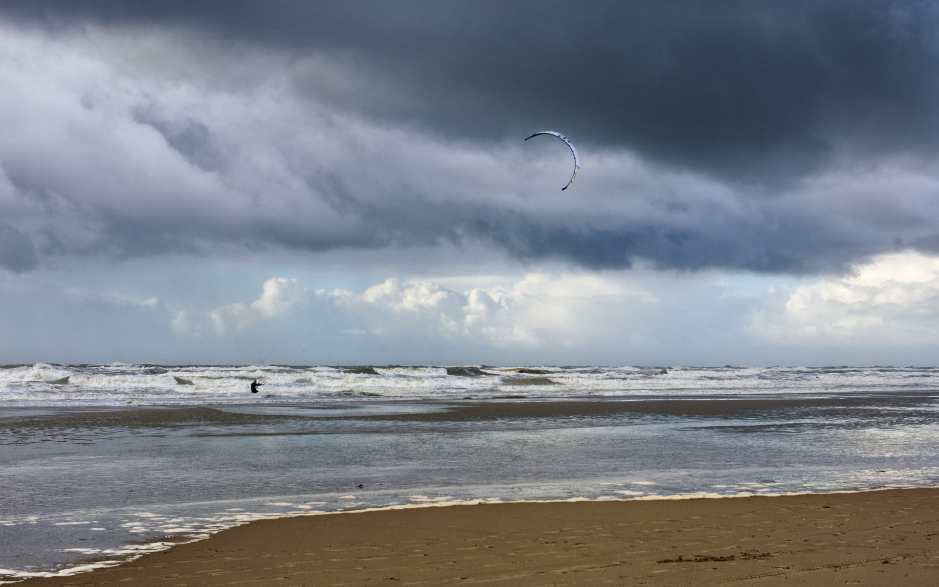 kite-surfen meer wellen himmel