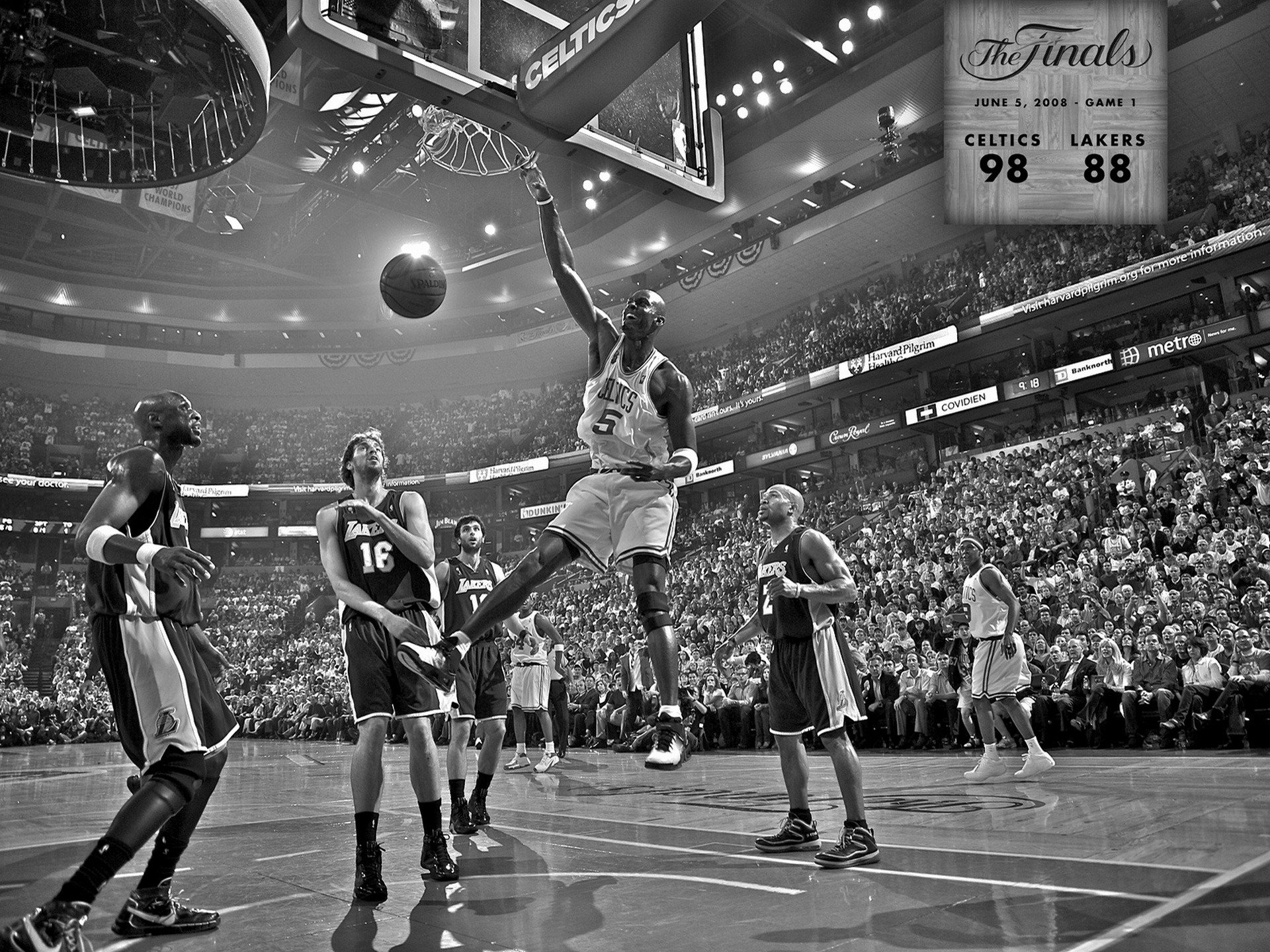 baloncesto nba anillo dunk creek equipo jugadores atletas kevin garnet arena gente multitud boston celtics la lakers kevin garnett pescador gasol llanta lakers final