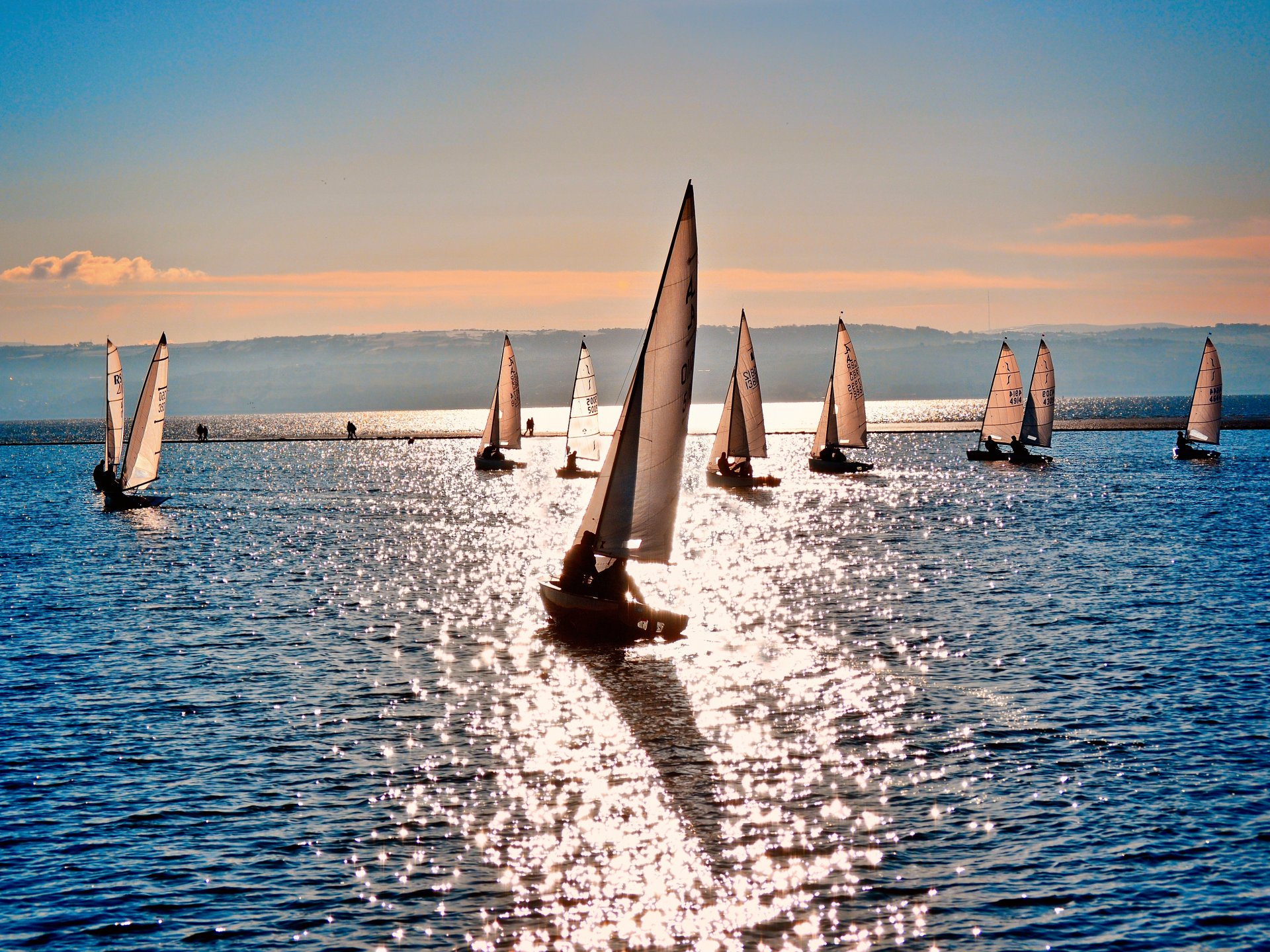 ports sailboats boats sea shine