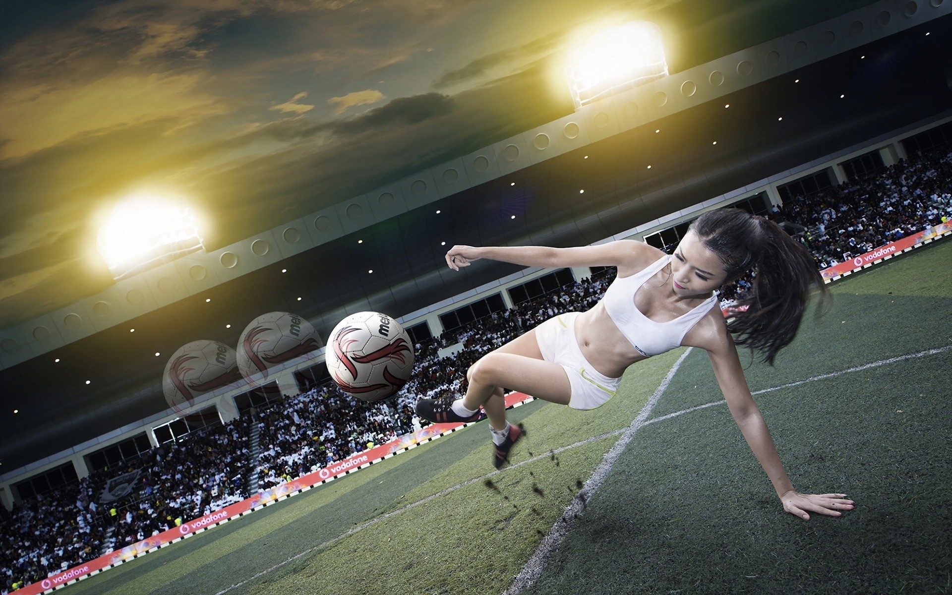 football girl ball sport