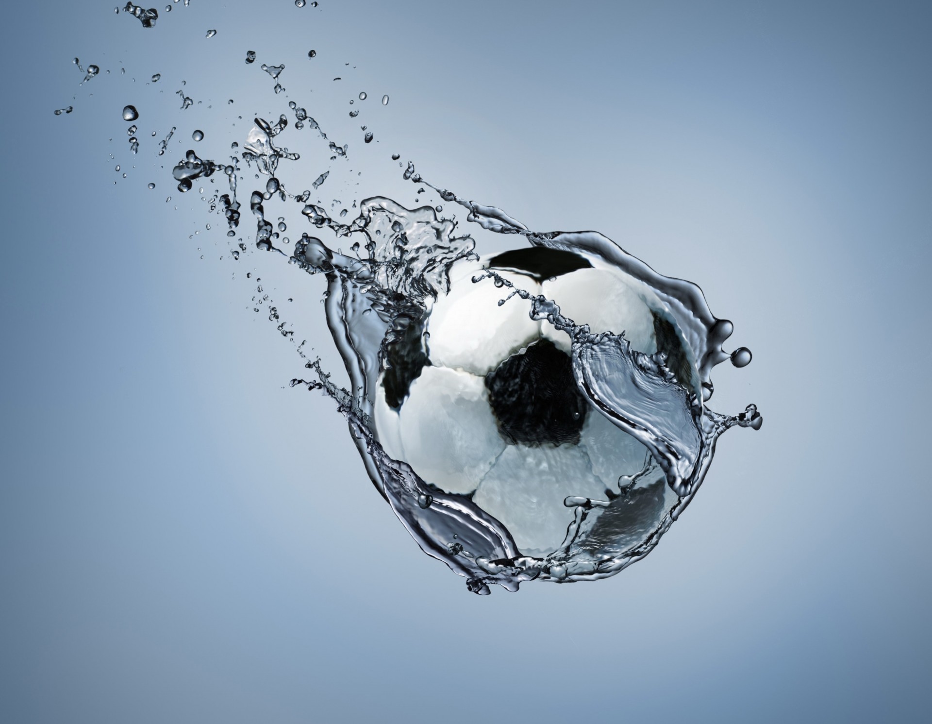 football abstraction ballon mouvement eau