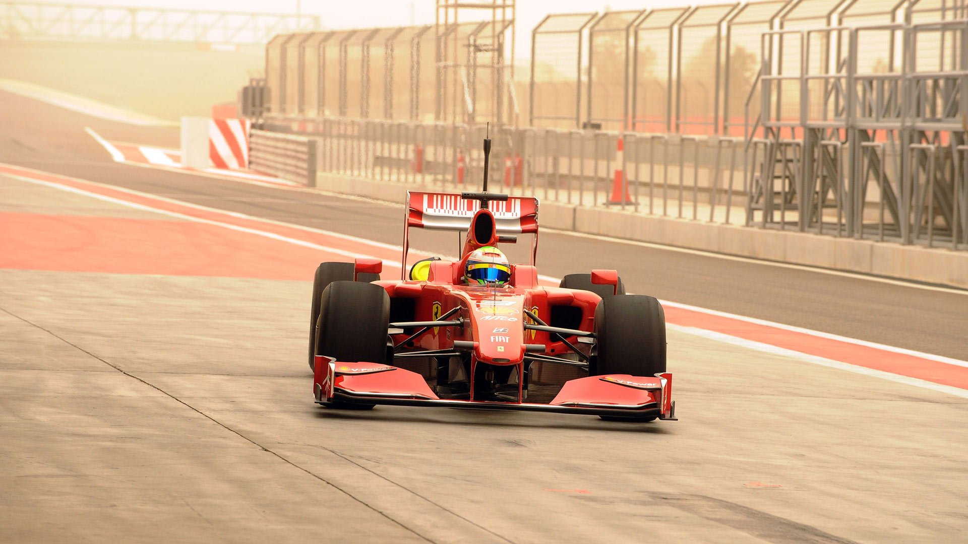 bahrain international circuit international circuit bahrain sahir 2009 felipe massa car ferrari f60 pitlane boxes f1 formula-1 formula 1 photo