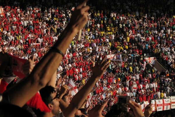 Fans im englischen Premier-League-Stadion