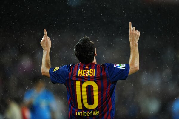 Celebrazione del gol di Lionel Messi