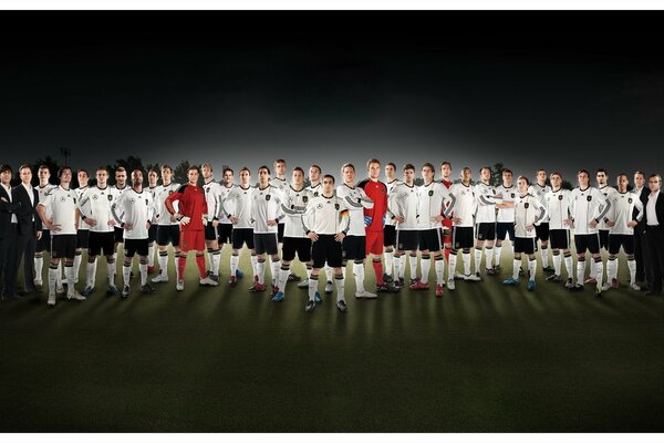 The team of football players is the German national team