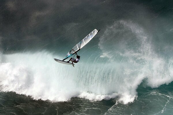 Riding a board with waves