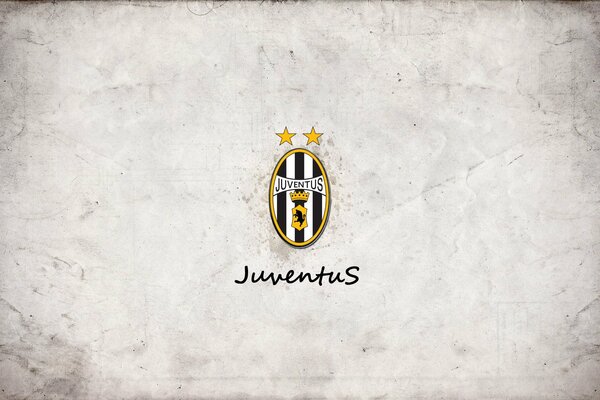 Logo de l équipe de footballà la Juventus sur fond gris