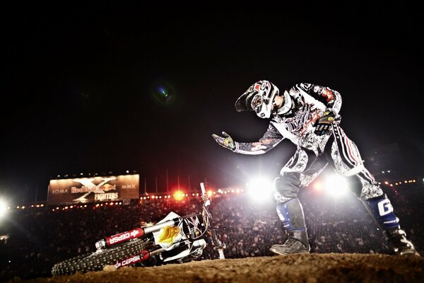 Moto cross, the stadium was full