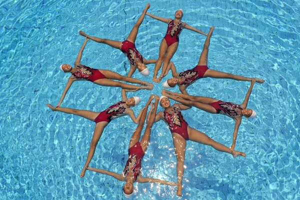 Synchronized swimming and new figures