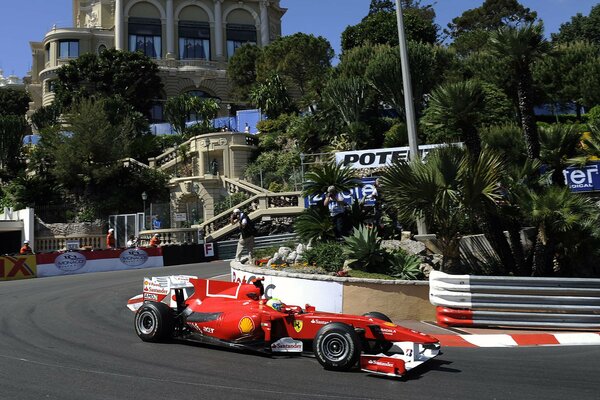 Ferrari beim Rennen in Monaco 2010