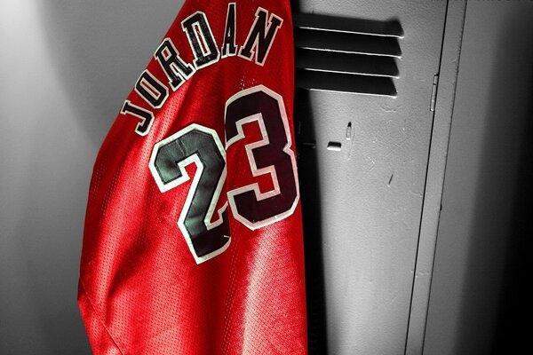 Michael Jordan s T-shirt on the locker