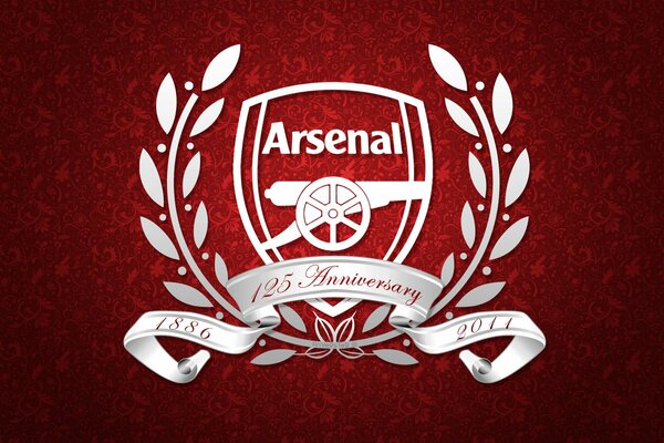 Arsenal-Logo auf rotem Hintergrund