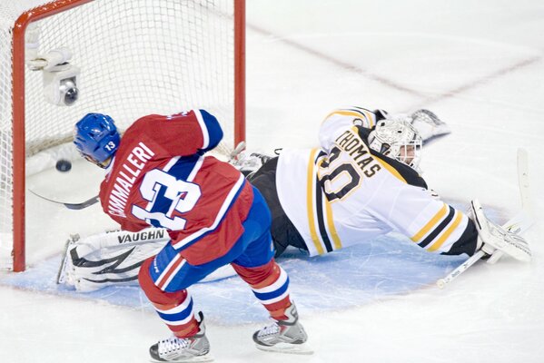 Hockey two players on ice