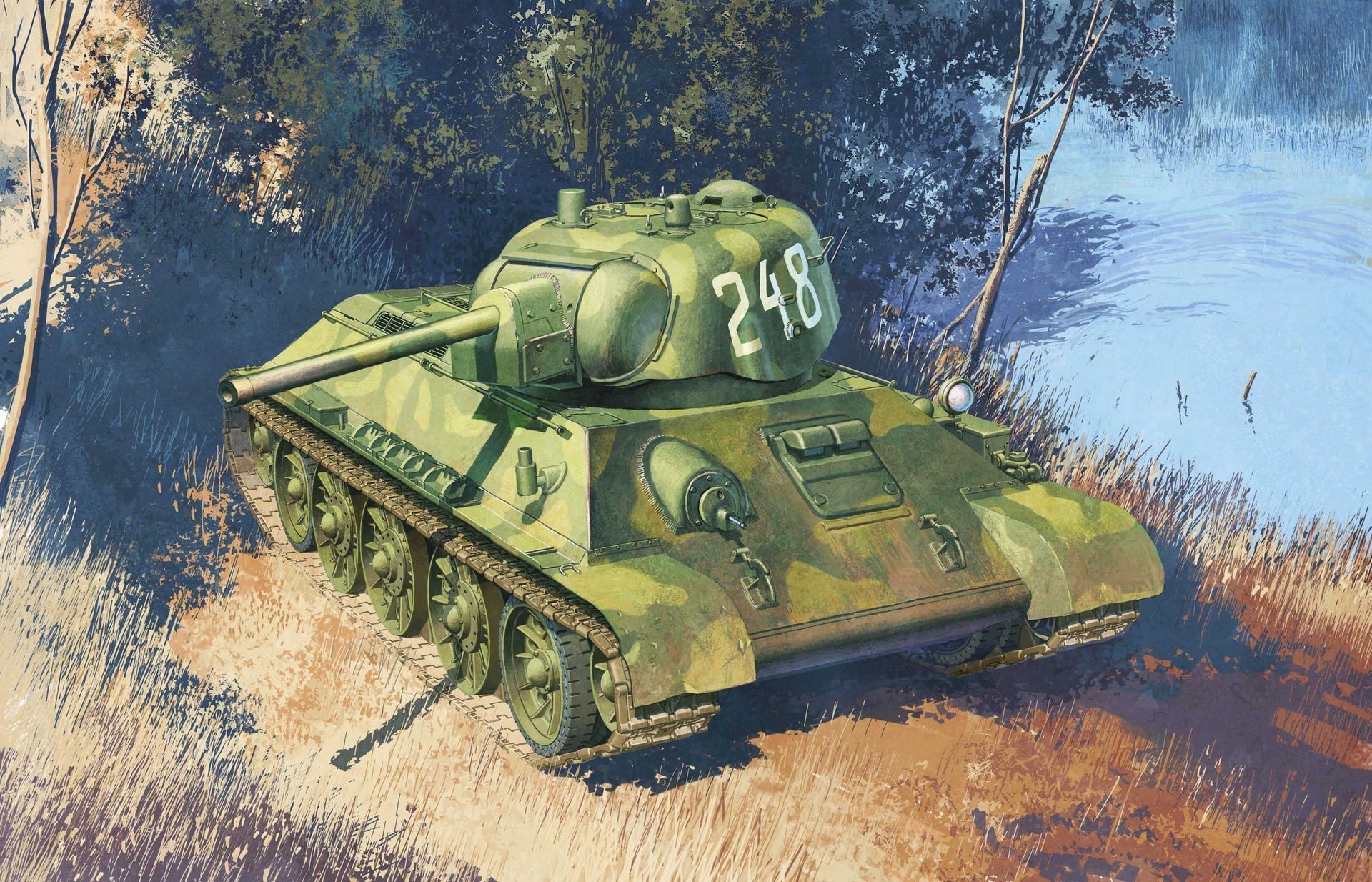 1942 stampo serbatoio t-34-76 trentaquattro arte