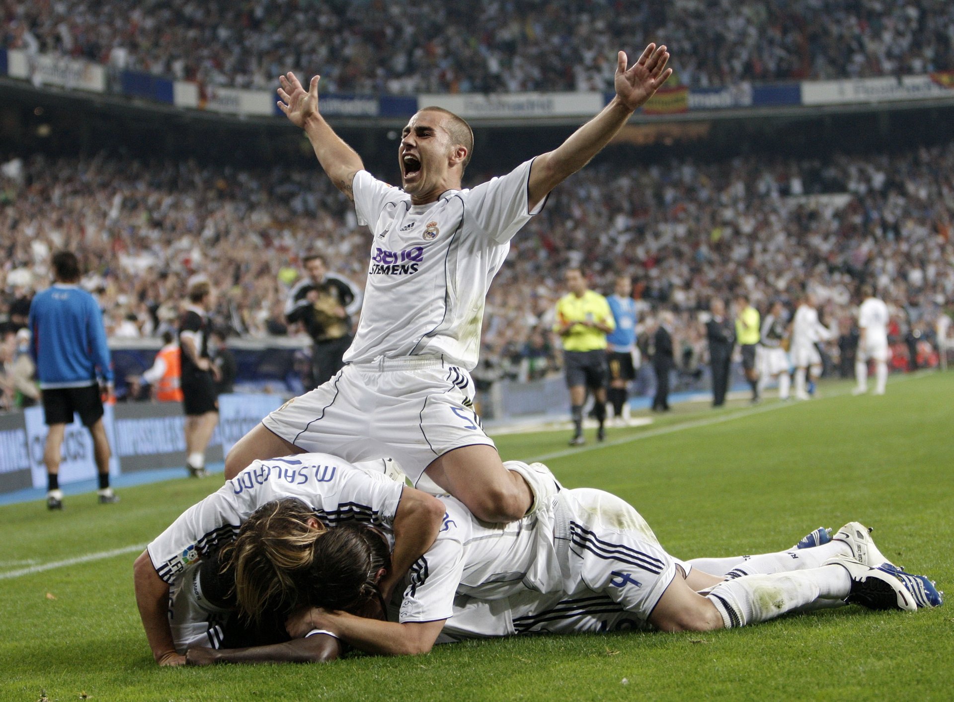 real madrid estadio cannavaro victoria gol alegría